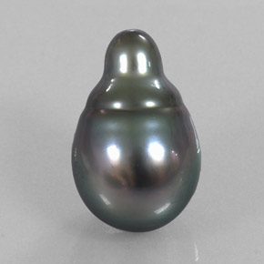 Perla naturale grigio da 13,21 ct, forma fantasia, opaco