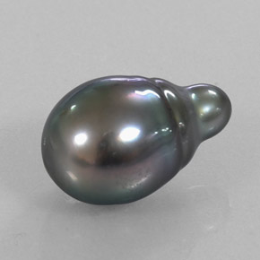 Perla naturale grigio da 13,21 ct, forma fantasia, opaco