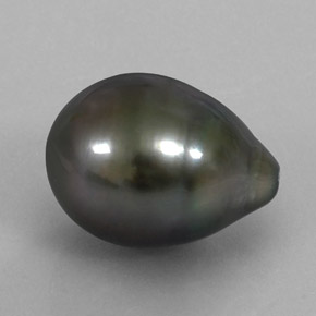 Perla Argento naturale da 13.74 ct, Forma a pera, Opaco