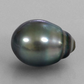 Perla naturale grigio da 10,38 ct, forma fantasia, opaco