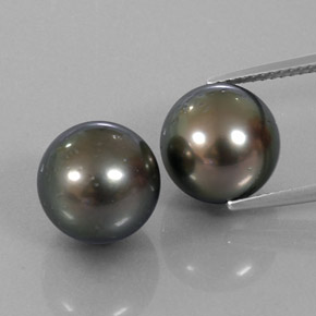 Perla naturale argento da  ct, sfera / palla, opaco