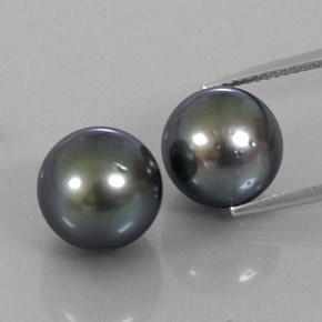 Perla naturale grigio da 17,28 ct, sfera / palla, opaco