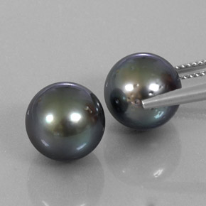 Perla naturale grigio da 17,28 ct, sfera / palla, opaco
