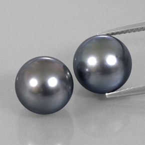 Perla naturale argento da  ct, sfera / palla, opaco
