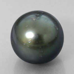 Perla naturale argento da 8,39 ct, sfera / palla, opaco