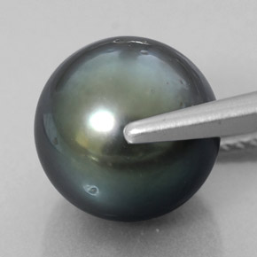 Perla naturale argento da 8,39 ct, sfera / palla, opaco