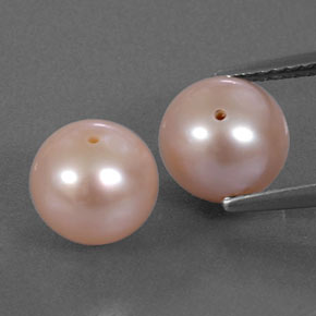 Perla naturale rosa da 6,27 ct, sfera / palla, opaco