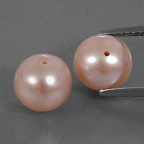 Gemme di Perla Rosa argento naturale da  ct, Sfera, Opaco