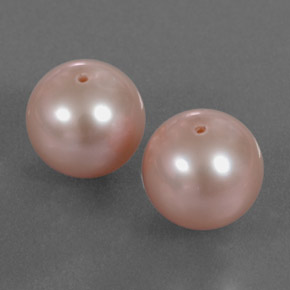 Perla naturale rosa da 6,18 ct, sfera / palla, opaco