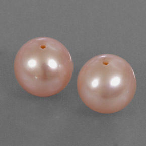 Perla naturale rosa da 6,12 ct, sfera / palla, opaco