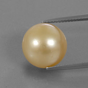 Perla Dorato naturale da 13.80 ct, Sfera, Opaco