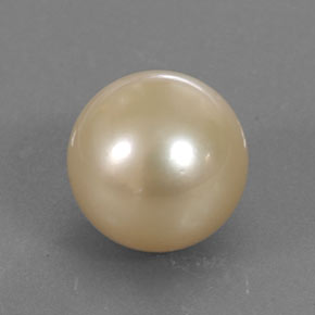 Perla naturale giallo da 13,84 ct, sfera / palla, opaco