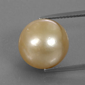 Perla naturale giallo da 15,02 ct, sfera / palla, opaco