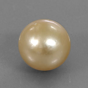Perla naturale giallo da 15,02 ct, sfera / palla, opaco