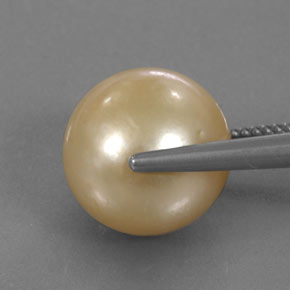 Perla naturale giallo da 15,02 ct, sfera / palla, opaco
