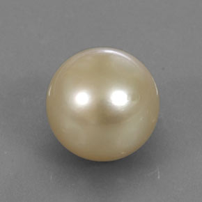 Perla Dorato chiaro naturale da 13.11 ct, Sfera, Opaco
