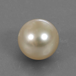Perla Dorato chiaro naturale da 11.57 ct, Sfera, Opaco