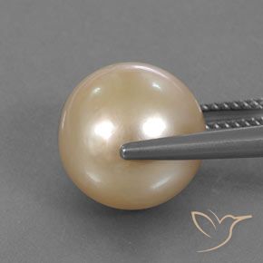 Perla Arancione chiaro naturale da 12.62 ct, Sfera, Opaco