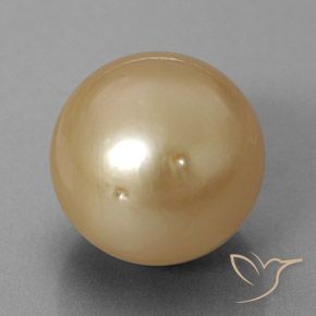Perla naturale dorato da 12,60 ct, sfera / palla, opaco