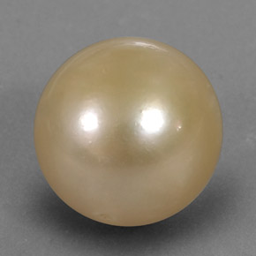 Perla naturale giallo da 13,15 ct, sfera / palla, opaco