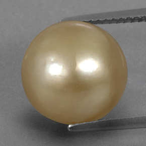 Perla naturale oro da 13,35 ct, sfera / palla, opaco