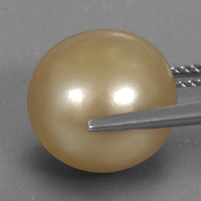 Perla naturale oro da 13,35 ct, sfera / palla, opaco