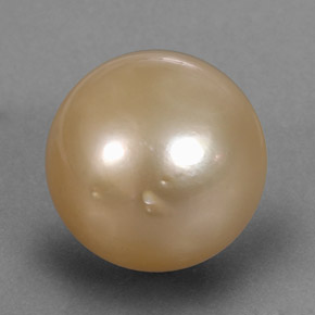 Perla Dorato naturale da 12.36 ct, Sfera, Opaco