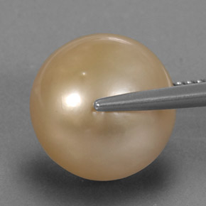 Perla Dorato naturale da 12.36 ct, Sfera, Opaco