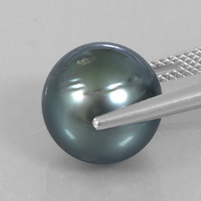 Perla Argento naturale da 12.54 ct, Sfera, Opaco