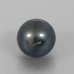 Perla naturale grigio da 12,65 ct, sfera / palla, opaco