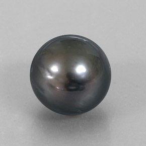 Perla Argento scuro naturale da 14.52 ct, Sfera, Opaco