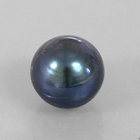 Perla naturale grigio da 12,49 ct, sfera / palla, opaco