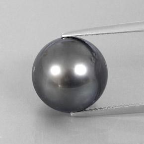 Perla naturale grigio da 13,13 ct, sfera / palla, opaco