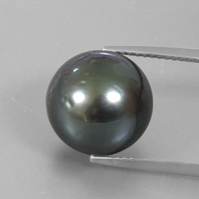 Perla Argento naturale da 12.93 ct, Sfera, Opaco