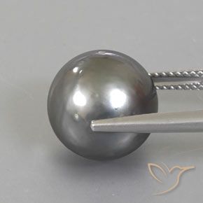 Perla Argento naturale da 13.34 ct, Sfera, Opaco