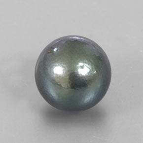 Perla naturale grigio da 13,23 ct, sfera / palla, opaco