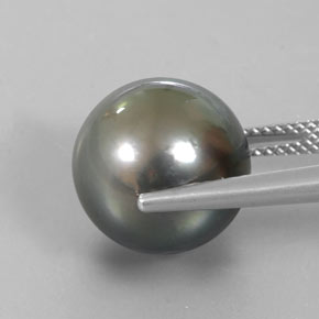 Perla Argento naturale da 14.80 ct, Sfera, Opaco