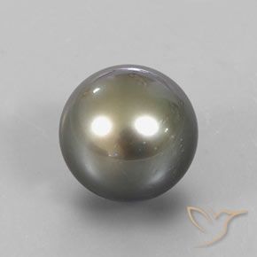 Perla Grigio medio-scuro naturale da 13.25 ct, Sfera, Opaco