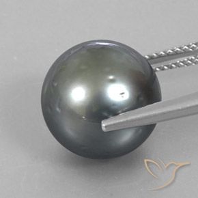 Perla Argento naturale da 13.62 ct, Sfera, Opaco