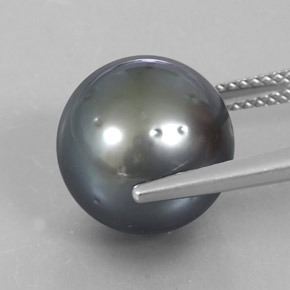 Perla Argento naturale da 13.97 ct, Sfera, Opaco