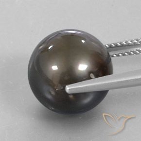 Perla argento giallastro naturale da 13,72 ct, sfera / palla, opaco