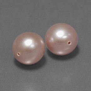 Perla naturale rosa da 6,89 ct, sfera / palla, opaco