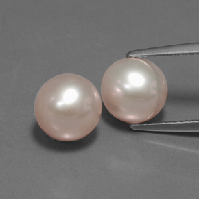 Perla naturale rosa da 6,07 ct, sfera / palla, opaco