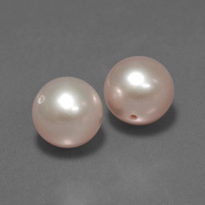 Perla naturale rosa da 6,07 ct, sfera / palla, opaco