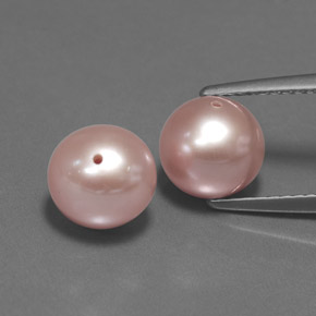 Perla naturale rosa da 5,72 ct, sfera / palla, opaco