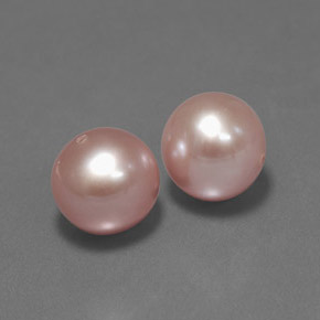 Perla naturale rosa da 5,72 ct, sfera / palla, opaco