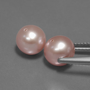 Perla naturale rosa da 5,72 ct, sfera / palla, opaco