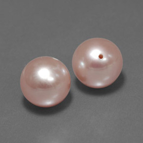 Perla naturale rosa da 6,61 ct, sfera / palla, opaco
