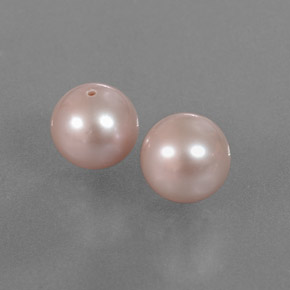 Perla naturale rosa da 6,03 ct, sfera / palla, opaco