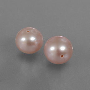 Perla naturale rosa da 6,09 ct, sfera / palla, opaco